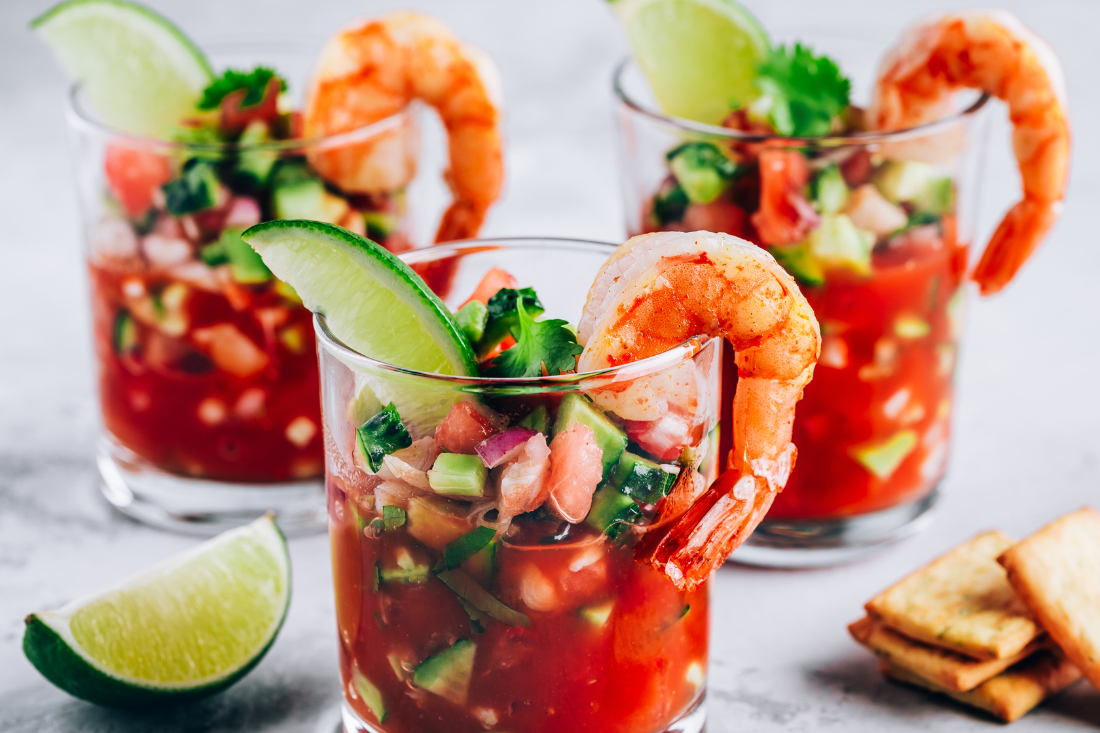 Shrimp Cocktail with Avocado and Chipotle Cocktail Sauce